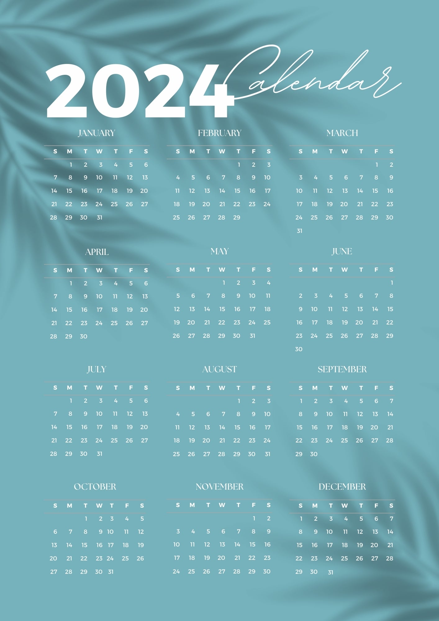 Calendar - Blue Breeze
