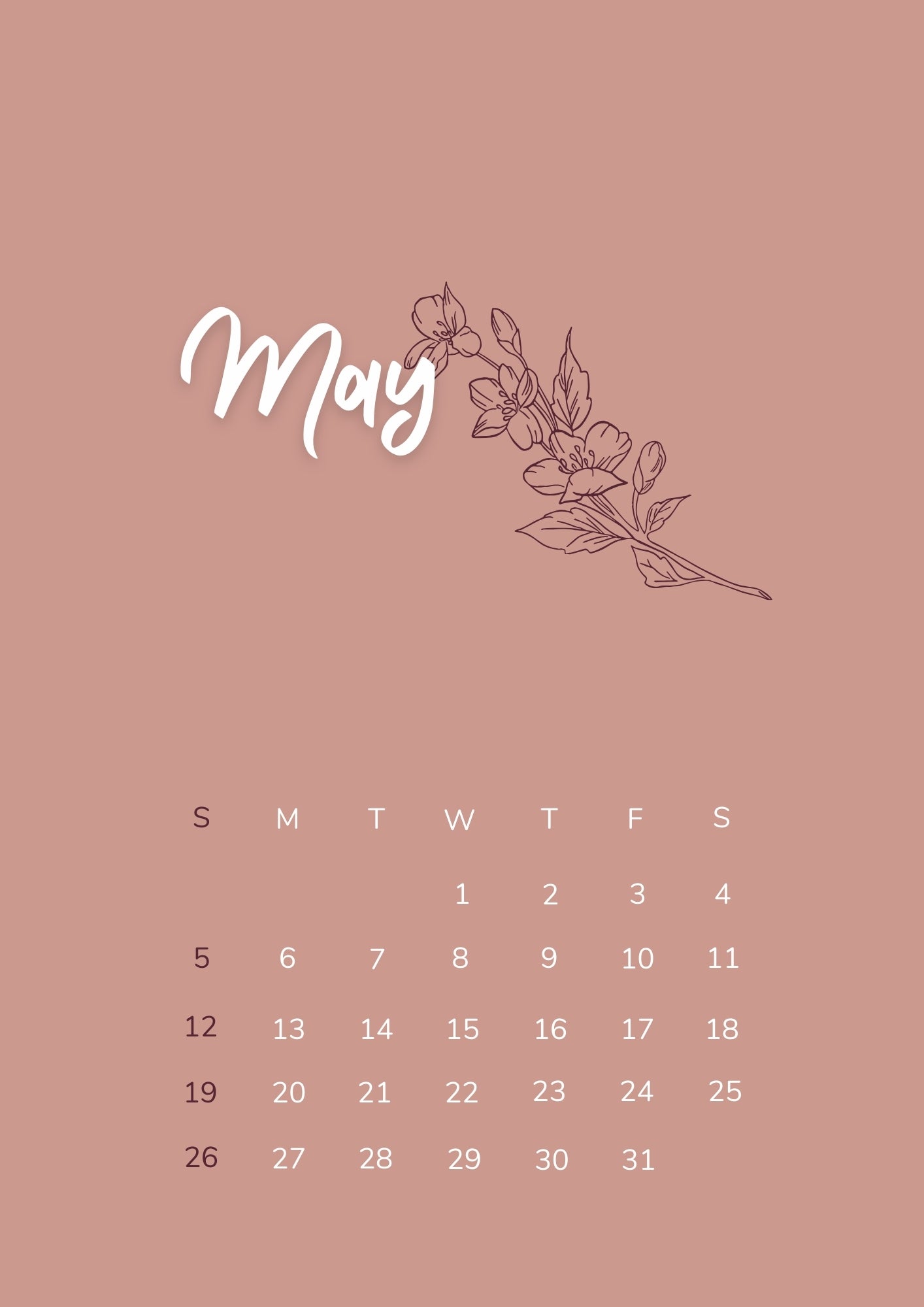 Calendar - Pottery Flowers