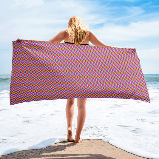 Beach Towel - Pink Pattern